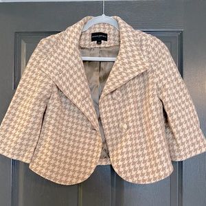Banana Republic houndstooth cropped jacket